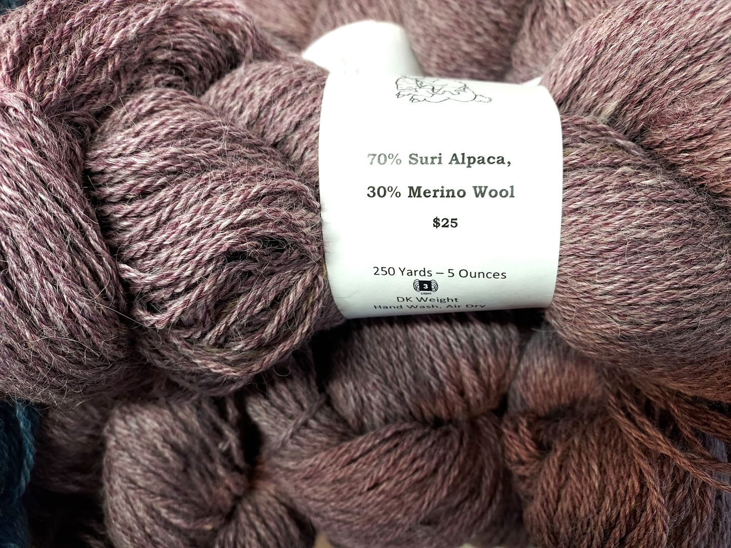 Burgundy Heather Alpaca/Merino Blend Yarn