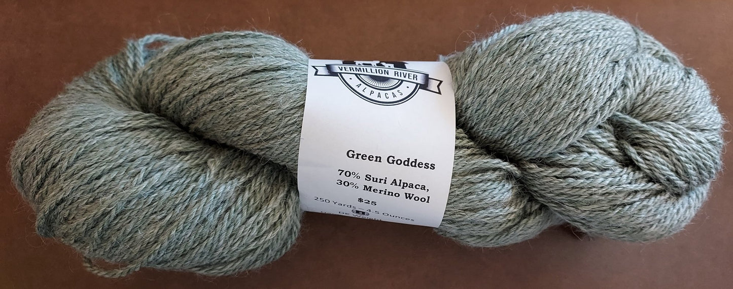 green goddess alpaca merino yarn